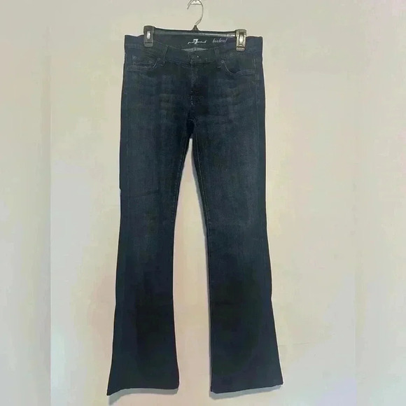 7 For All Mankind The Original Bootcut Jeans Blue Boho Size 29 - Picture 3 of 7